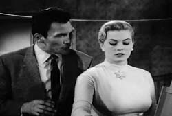 Jack Palance and anita Ekberg in The Man Inside - 1958