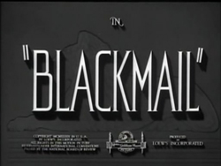 Blackmail - 1939