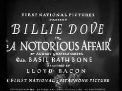 A Notorious Affair (1930) 