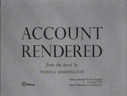 Account Rendered (1957)