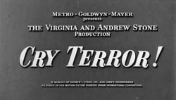 Cry Terror! - 1958